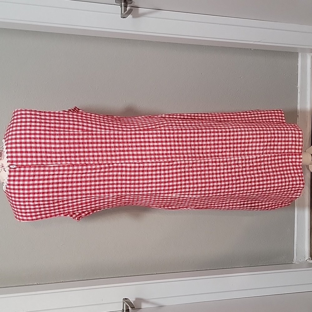 Vintage | Red and White Gingham Dress with Matching Jacket - Picture 7 of 16